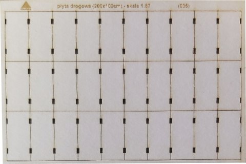 Płyta drogowa (wer. 200x100cm) skala H0 1:87 (005)