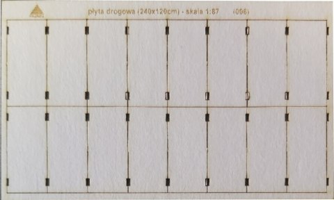 Płyta drogowa (wer.240x120 cm) skala H0 1:87 (006)