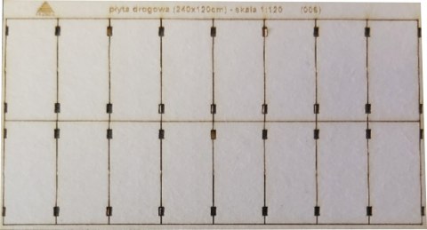 Płyta drogowa (wer.240x120cm) skala TT 1:120 (006)